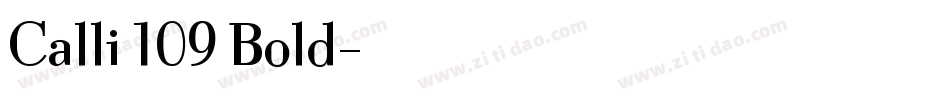 Calli 109 Bold字体转换